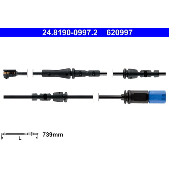 24.8190-0997.2 Warning Contact, brake pad wear