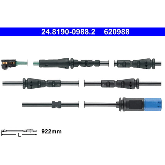 24.8190-0988.2 Warning Contact, brake pad wear