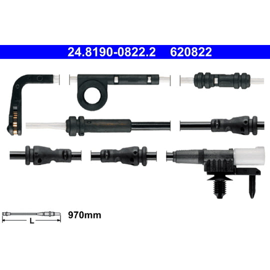 24.8190-0822.2 Warning Contact, brake pad wear