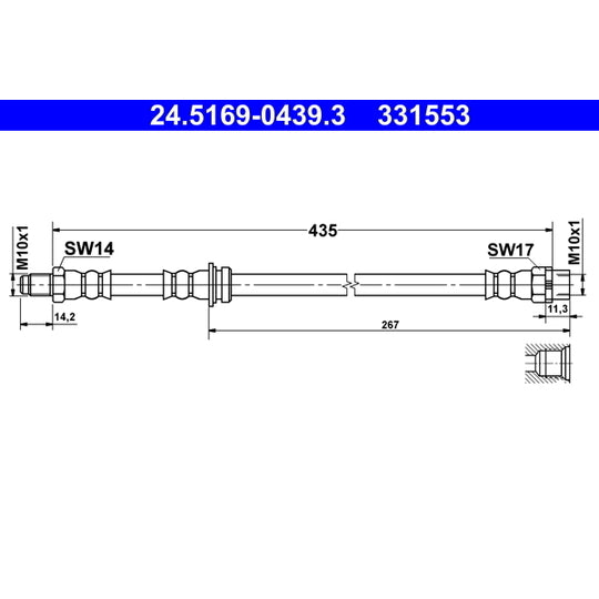 24.5169-0439.3 Brake Hose