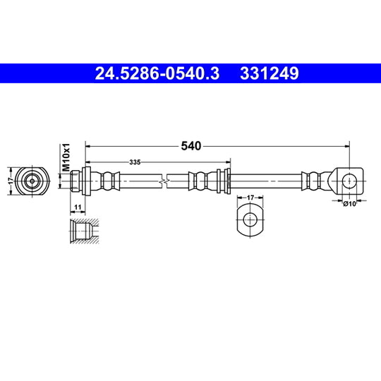 24.5286-0540.3 Brake Hose
