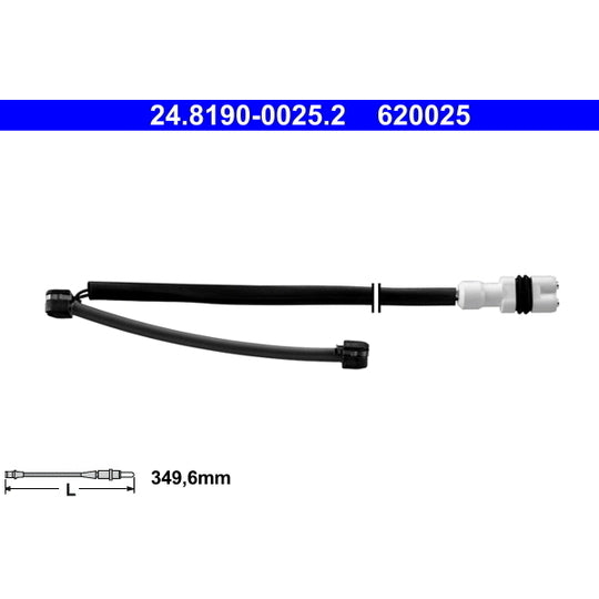 24.8190-0025.2 Warning Contact, brake pad wear
