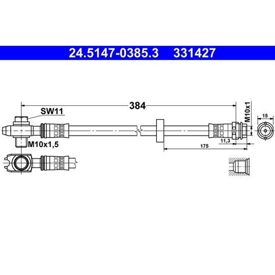 24.5147-0385.3 Brake Hose