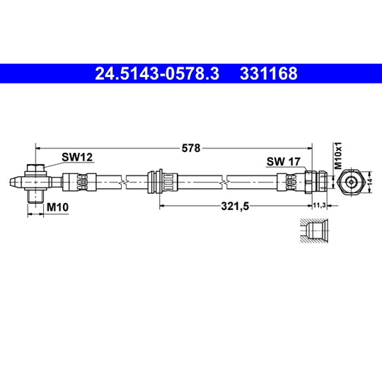 24.5143-0578.3 Brake Hose