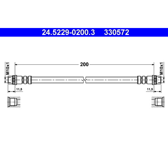 24.5229-0200.3 Brake Hose