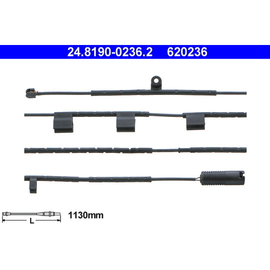 24.8190-0236.2 Warning Contact, brake pad wear