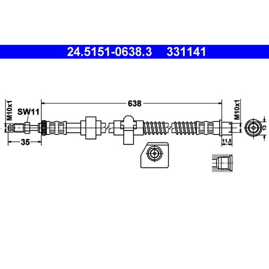 24.5151-0638.3 Brake Hose
