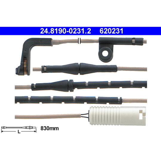 24.8190-0231.2 Warning Contact, brake pad wear
