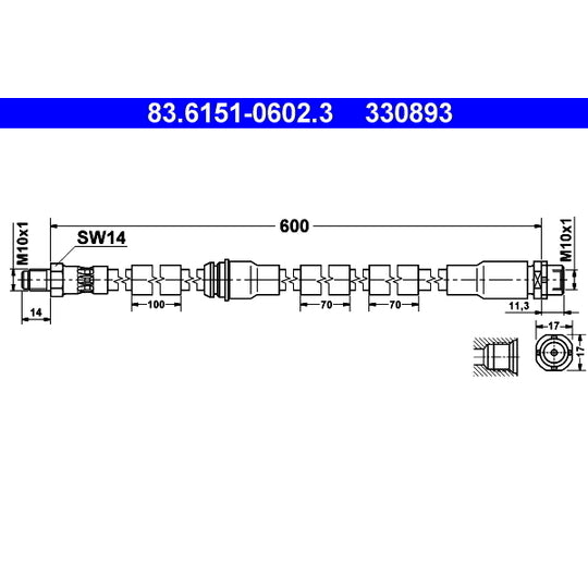 83.6151-0602.3 Brake Hose