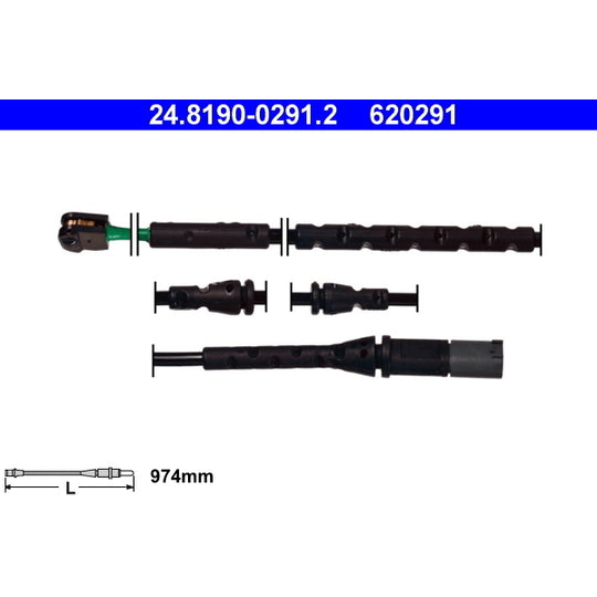 24.8190-0291.2 Warning Contact, brake pad wear