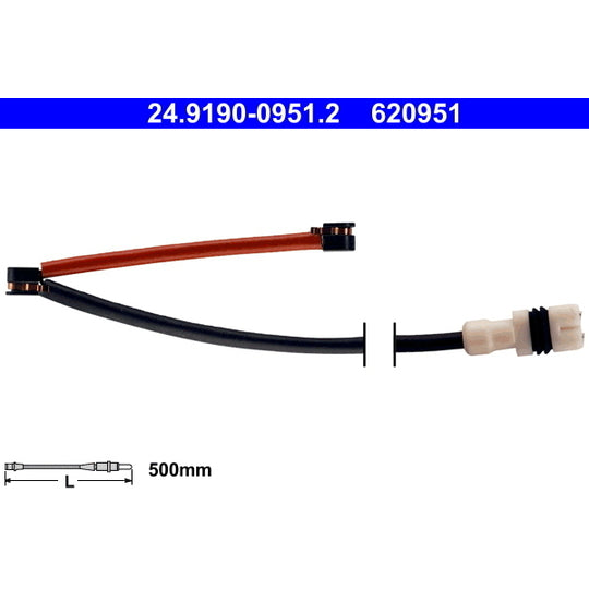 24.8190-0951.2 Warning Contact, brake pad wear