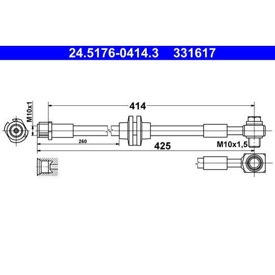 24.5176-0414.3 Brake Hose