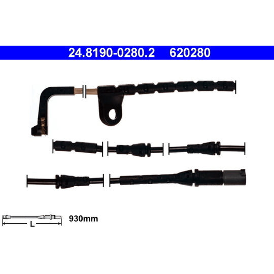 24.8190-0280.2 Warning Contact, brake pad wear