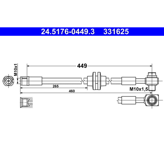 24.5176-0449.3 Brake Hose
