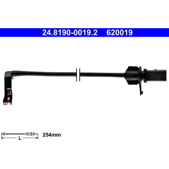 24.8190-0019.2 Warning Contact, brake pad wear