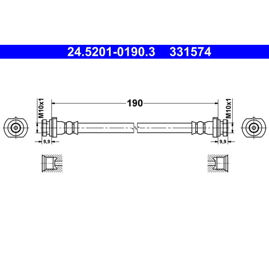 24.5201-0190.3 Brake Hose
