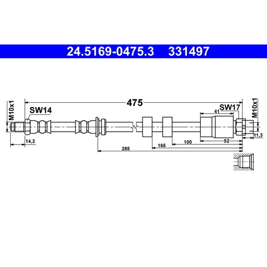 24.5169-0475.3 Brake Hose