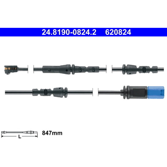 24.8190-0824.2 Warning Contact, brake pad wear