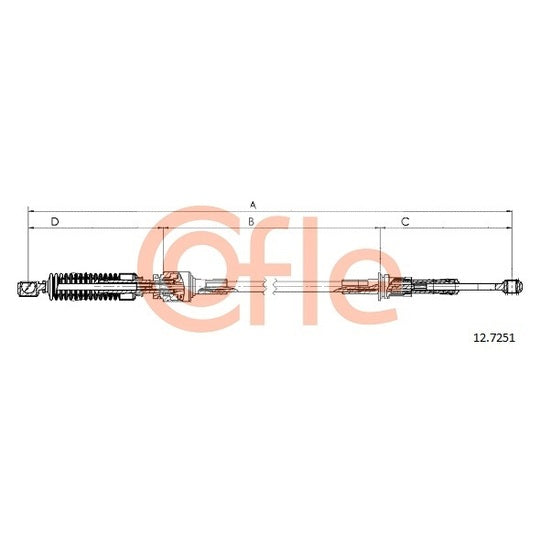 12.7251 Cable, manual transmission