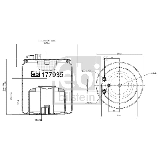 177935 Bellow, air suspension