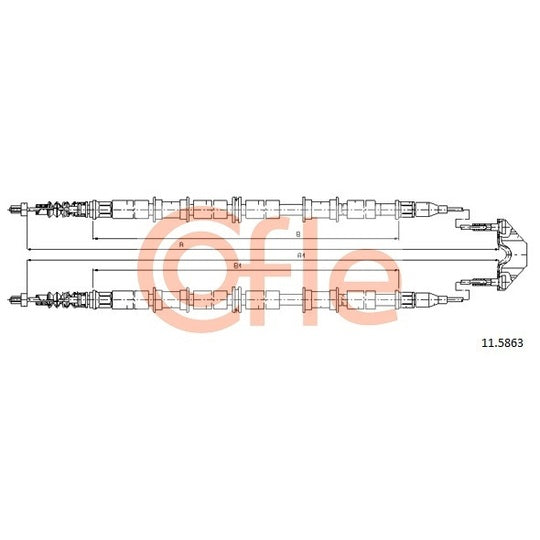 11.5863 Cable, parking brake