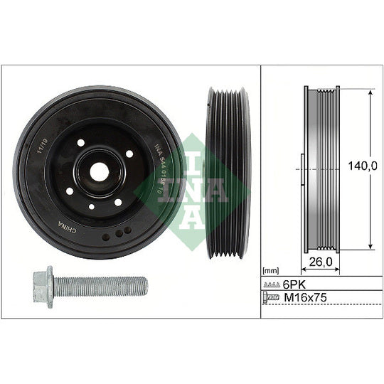 544 0158 20 Belt Pulley Set, crankshaft