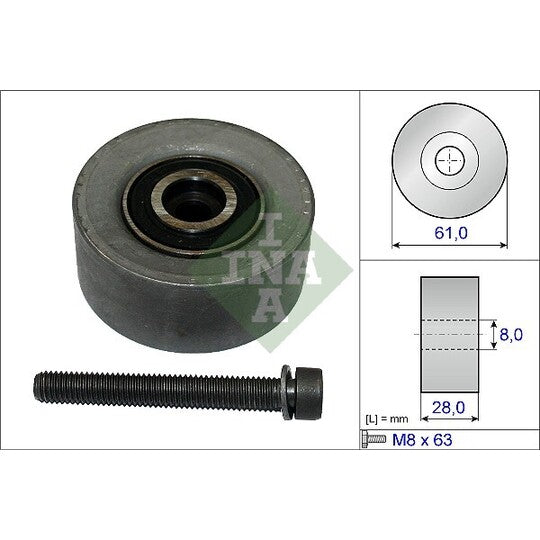 532 0472 10 Deflection/Guide Pulley, timing belt