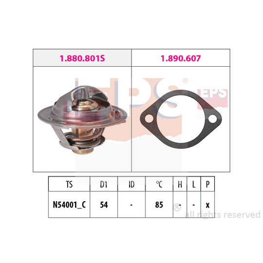 1.880.801 Thermostat, coolant