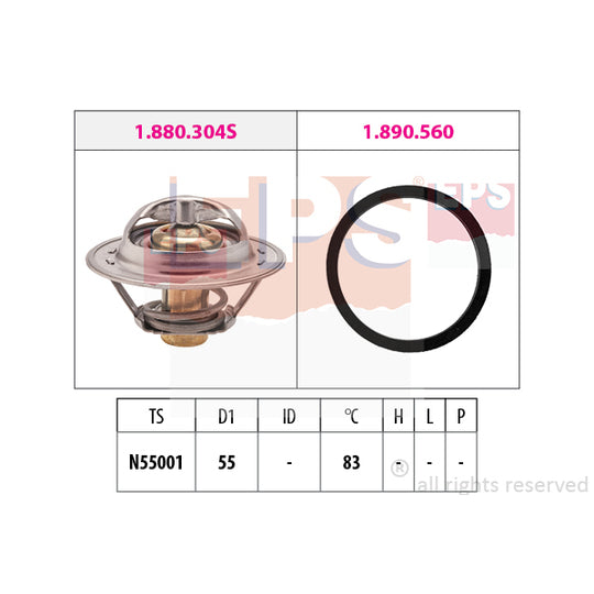 1.880.304 Thermostat, coolant