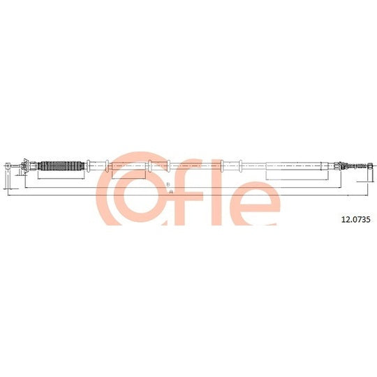 12.0735 Cable, parking brake