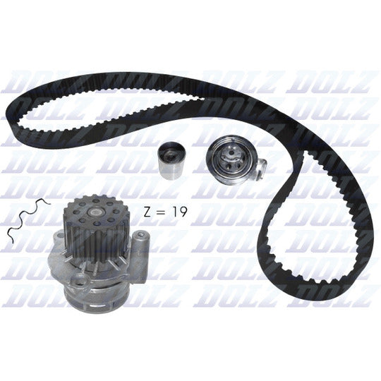KD105 Water Pump & Timing Belt Set