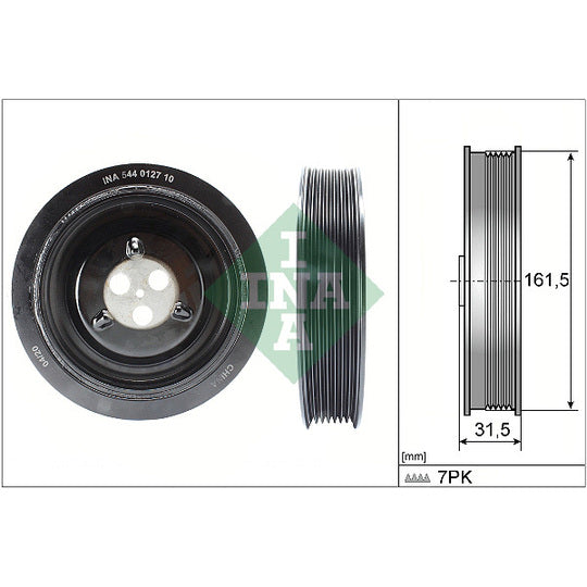 544 0127 10 Belt Pulley, crankshaft