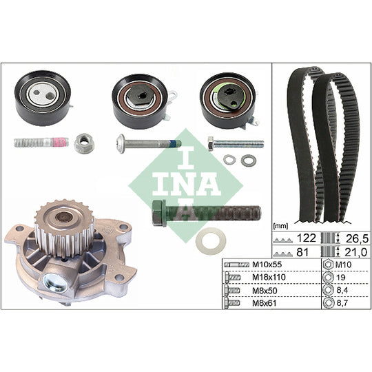 530 0484 30 Water Pump & Timing Belt Set