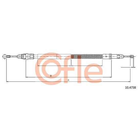 10.4738 Cable, parking brake