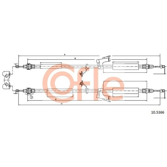 10.5366 Cable, parking brake