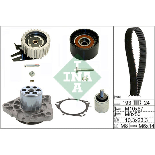 530 0619 30 Water Pump & Timing Belt Set