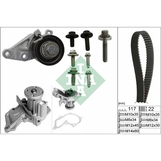 530 0140 30 Water Pump & Timing Belt Set