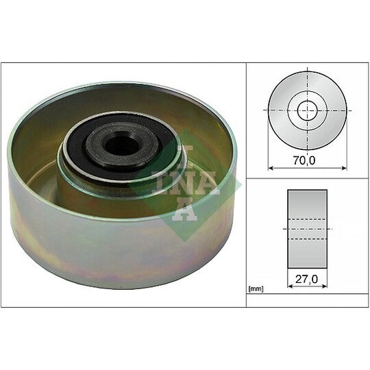 532 0214 10 Deflection/Guide Pulley, v-ribbed belt