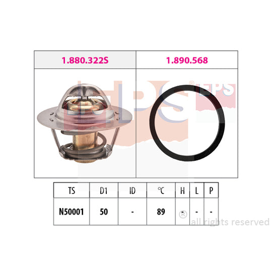 1.880.322 Thermostat, coolant
