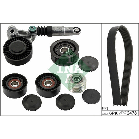 529 0520 20 V-Ribbed Belt Set