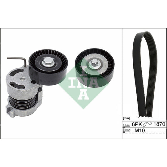 529 0044 10 V-Ribbed Belt Set