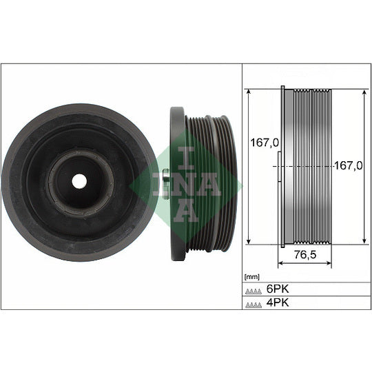 544 0082 10 Belt Pulley, crankshaft