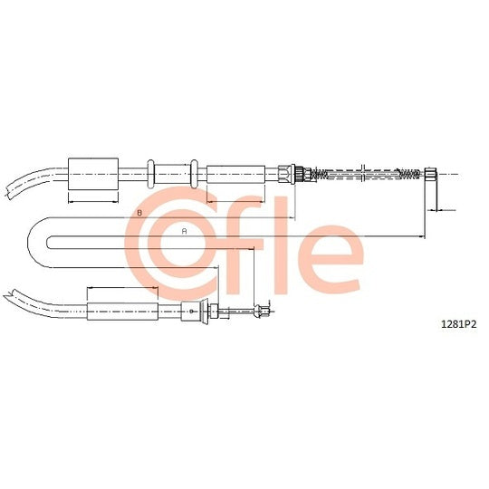 1281P2 Cable, parking brake