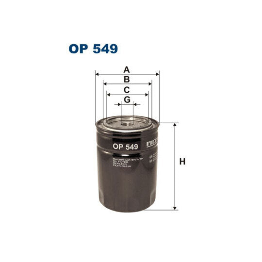 OP 549 Oil filter