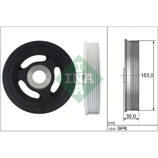 544 0104 10 Belt Pulley, crankshaft