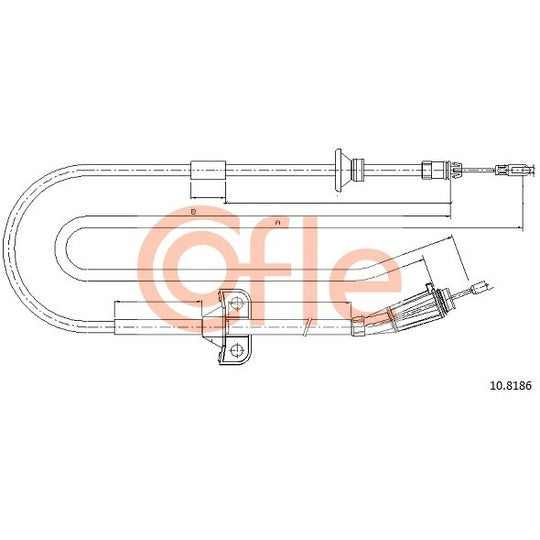 10.8186 Cable, parking brake