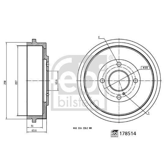 178514 Brake Drum