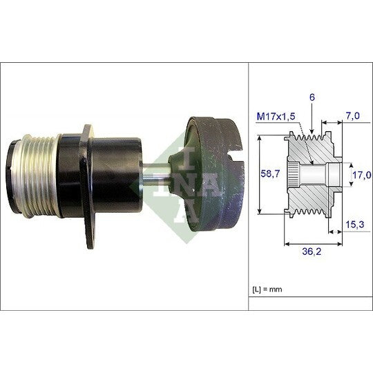 535 0157 10 Alternator Freewheel Clutch