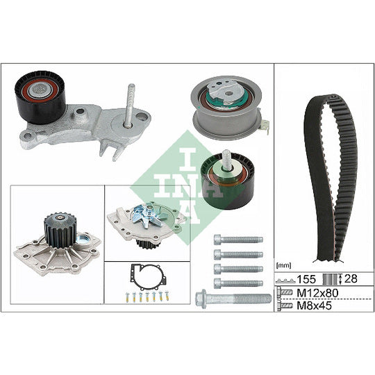 530 0762 30 Water Pump & Timing Belt Set