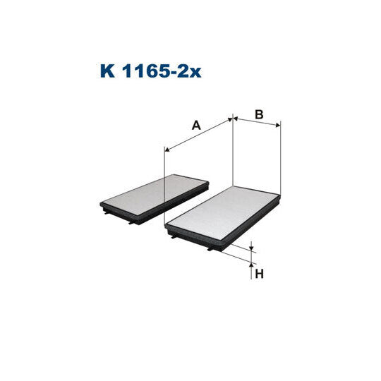 K 1165-2X Filter, interior air